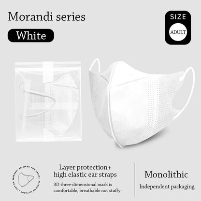 10-Pack Adult Morandi Fish Mask – Summer Slim Edition 3-Layer Approved Respirator Face Masks