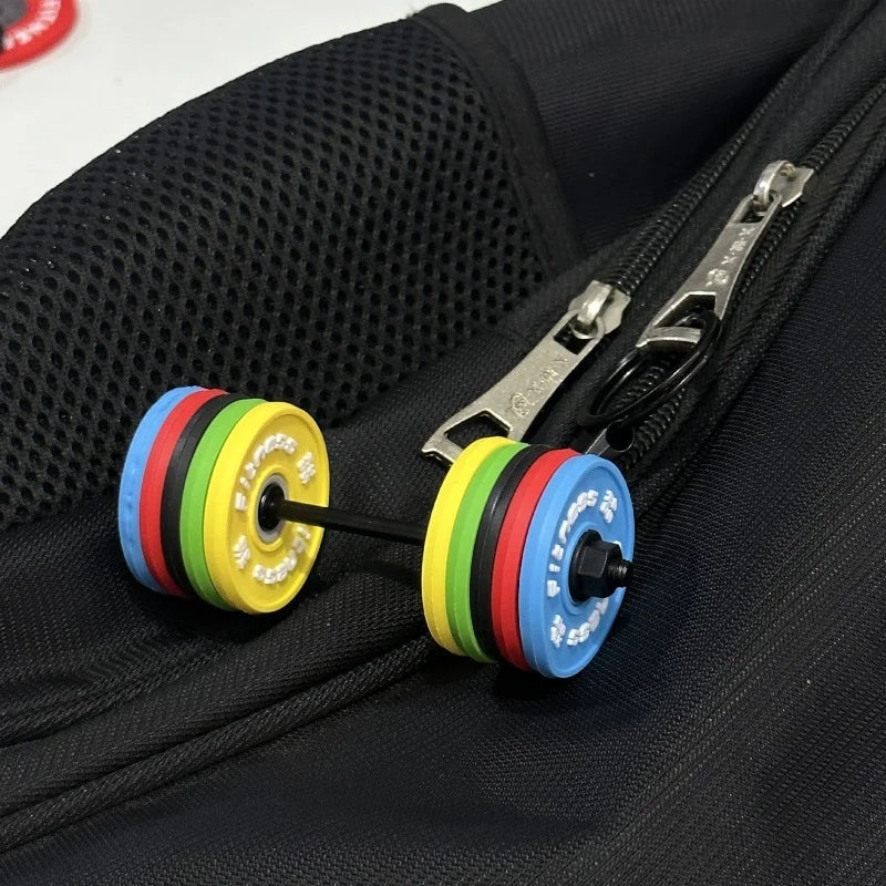 2025 Silicone Barbell Dumbbell Keychain – DIY Gym Gift for Fitness Lovers & Trainers