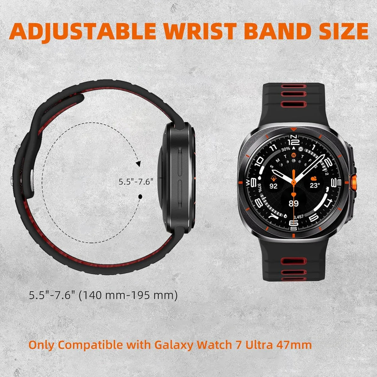Silicone Sport Strap for Samsung Galaxy Watch 7 Ultra 47mm — Correa Band Accessory for Galaxy Watch Ultra