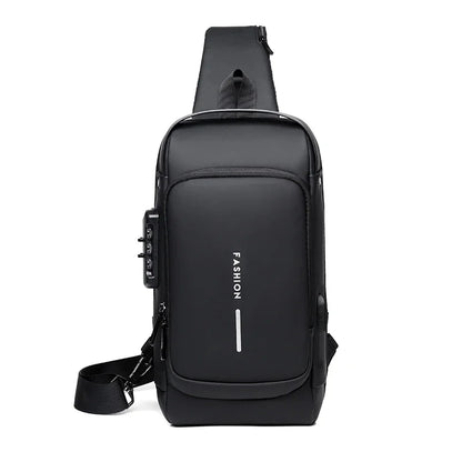 Designer Multifunction Anti-Theft USB Shoulder Bag – Travel Crossbody Messenger Sling Chest Bag for Men, Luxury Brand