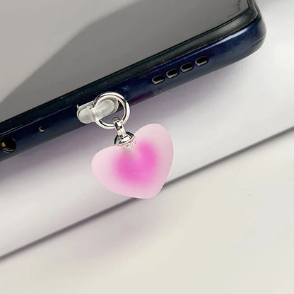 Heart-Shaped Phone Dust Plug Pendant - Universal iPhone/Type-C Accessory for Protection & Style