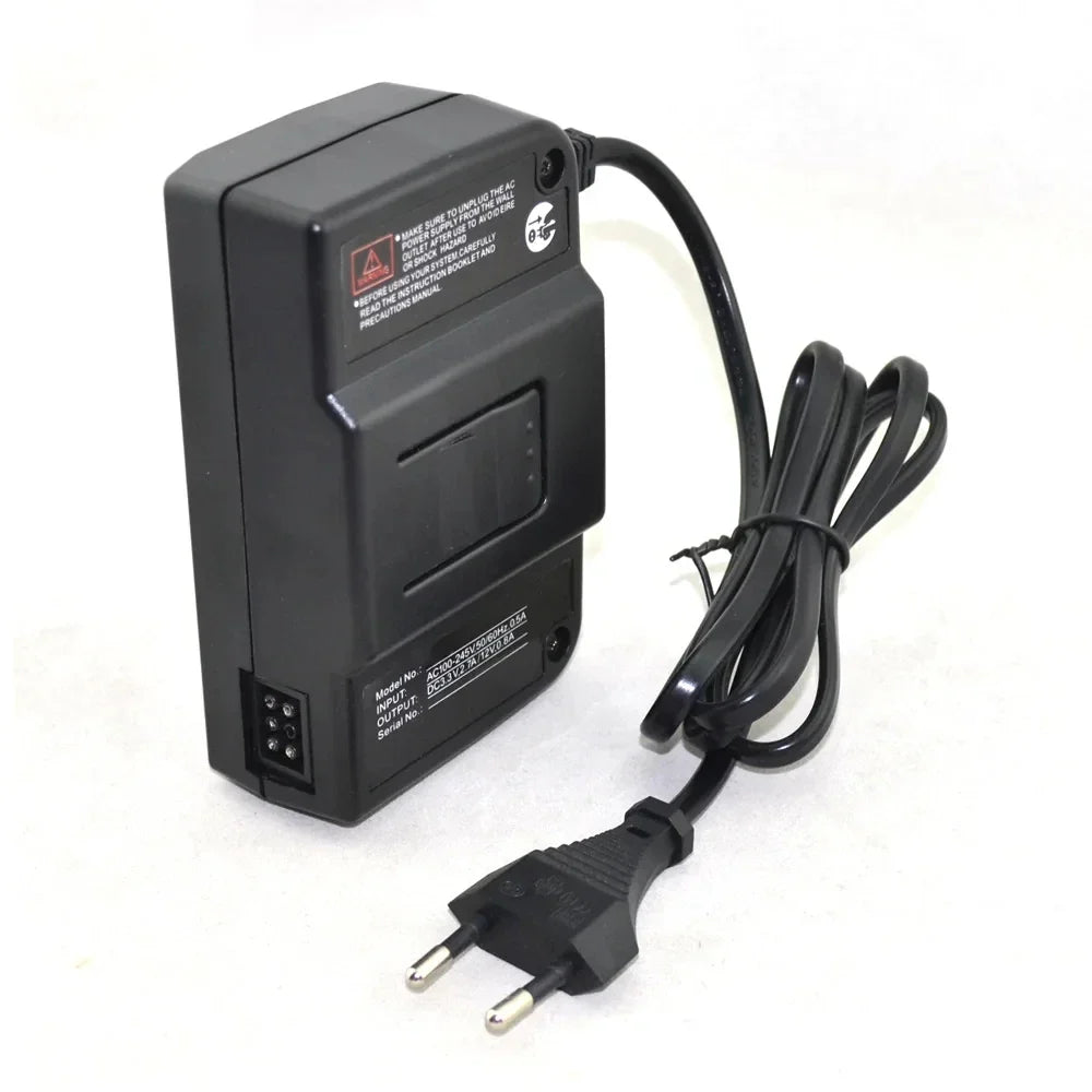 N64 Power Supply & AV Cable – Replacement AC Adapter with Composite Video Cord for Nintendo 64 (US Plug)