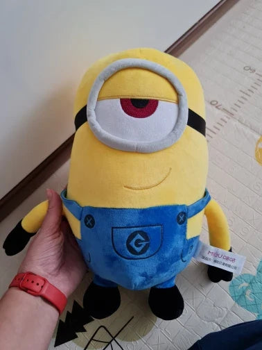 Cute Minions Plush Toy – Yellow Bob & Stuart Soft Dolls in Jeans, Perfect Christmas & Birthday Gift (1pcs)