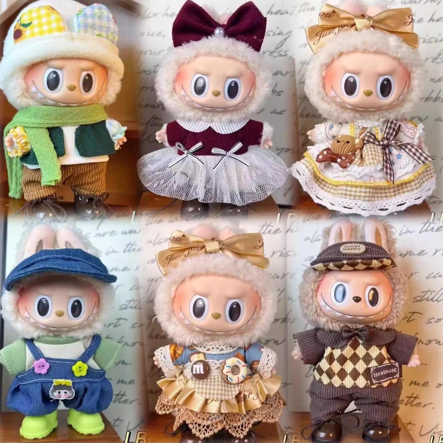 17cm Labubu V1–V2 Trendy Doll Clothes & Accessories – Idol Outfit for Kids Gift