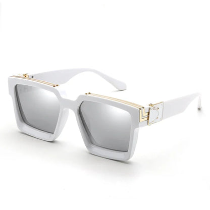 Luxury Designer Square Oversized Sunglasses — UV400 Fashion Thick Frame for Men & Women