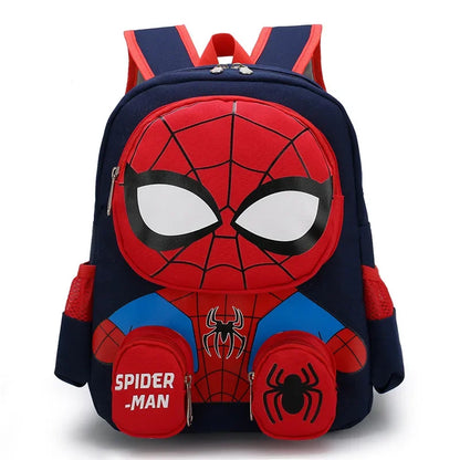 Spiderman 3D Cartoon Backpack - Super Heroes School Bag for Kids - Kindergarten Travel Bag Gift
