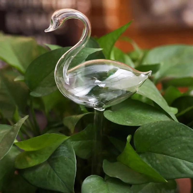 Decorative Glass Bird Watering Cans - 8 Styles Self-Watering Houseplant & Flower Glass Watering Device