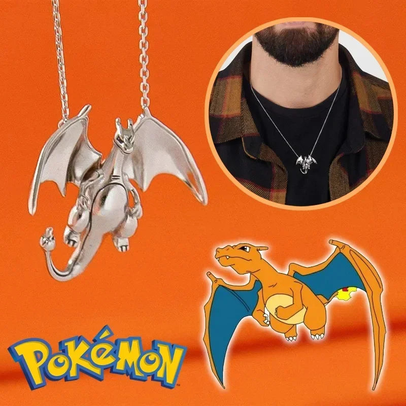 Pokemon Charizard Anime Pendant Necklace — Fashion Hip Hop Rock Punk Jewelry for Men & Women, Birthday Gift