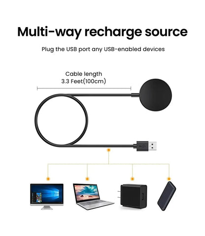 Magnetic Wireless Watch Charger – Fast Charging Dock for Samsung Galaxy Watch 8/7/6/5 Pro/5/4/3 Active 2, Portable Charging Station