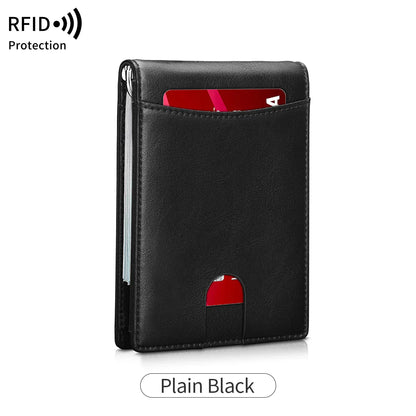 RFID Carbon Fiber Men’s Wallet — Ultra-Thin Mini Card Holder with 7 Slots