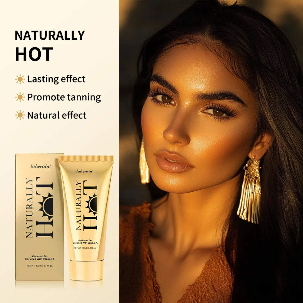 AG Hot Tanning Cream — Long-Lasting Bronzer for Smooth, Non-Sticky Skin, Suitable for All Skin Types