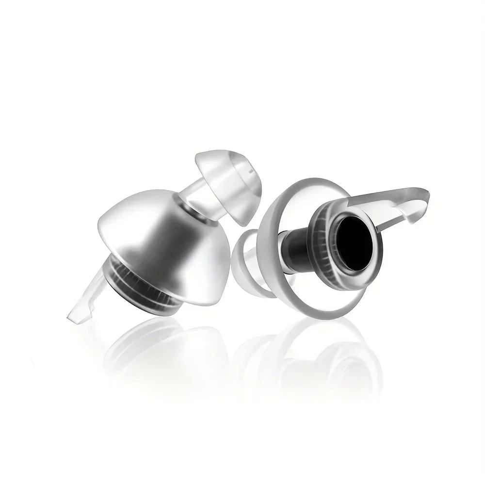 HUAK High Fidelity Silicone Ear Plugs - Reusable Noise Reduction for Sleep, Study, Work, Music, Motorcycle & Swimming