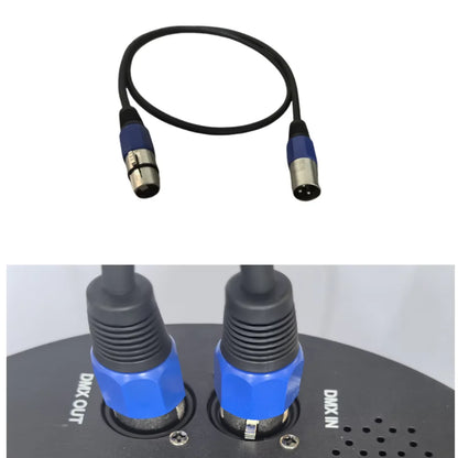 DMX512 3-Pin Stage Lighting Cable - 1M & 2M Signal Cable for LED PAR Lights and DJ Equipment