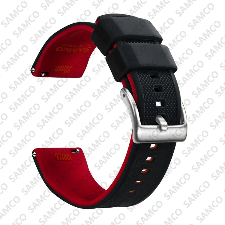Premium Silicone Watch Band – Quick Release Rubber Strap, 18mm 20mm 22mm Replacement Watchband