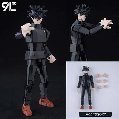 9L3D Printed Anime Action Figures — Jujutsu Kaisen Sukuna, Yuji, Yuta, Satoru Gojo Movable Mannequin Toys