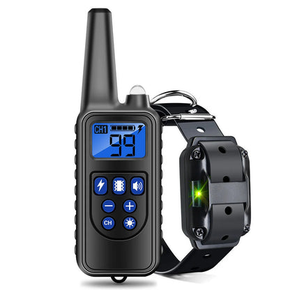 Rechargeable Electric Dog Training Collar with Detachable Anti-Bark Control, Vibration Training & Clicker for All Dog Breeds