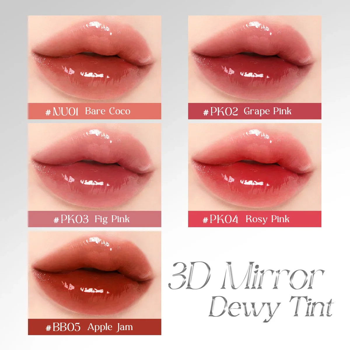 FOCALLURE 3D Mirror Lip Gloss – Lightweight, Non-Sticky, Long-Lasting & Moisturizing Lip Plumper Liquid Lipstick