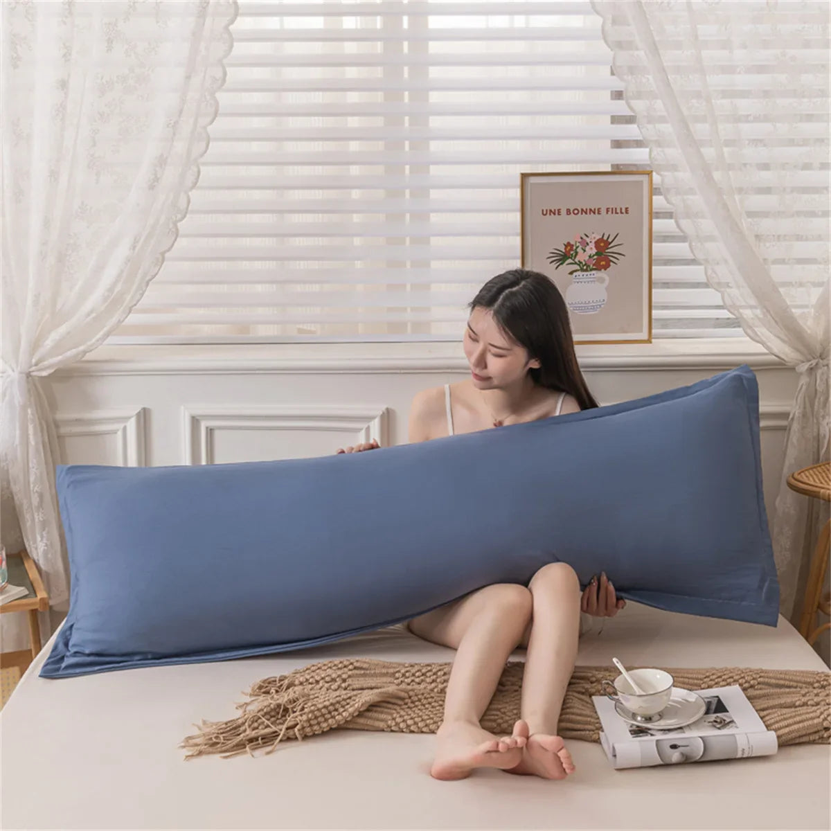 Skin-Friendly Couple Pillowcase – Cozy Polyester Hugging Pillow Cover, Large 120/150/180cm
