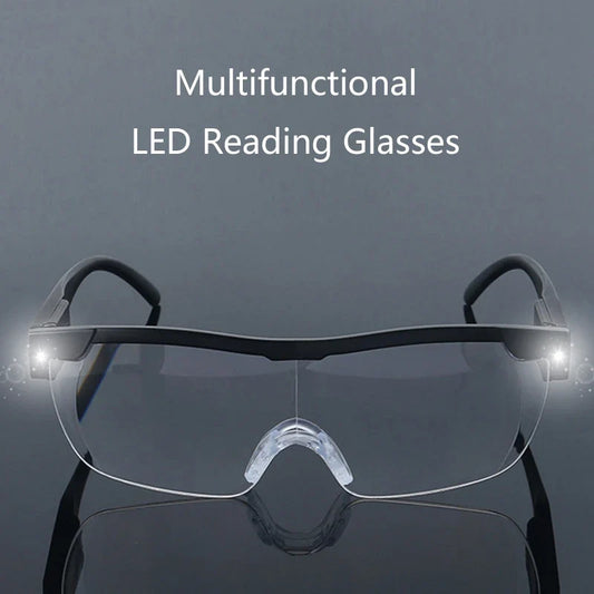 Fashion LED Reading Glasses — Magnifying Eyeglasses with Light for Nighttime Reading