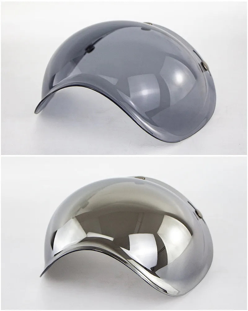 Motorcycle Helmet Bubble Visor – Anti-Fog UV Protection HD Lens for Retro Open Face Helmets