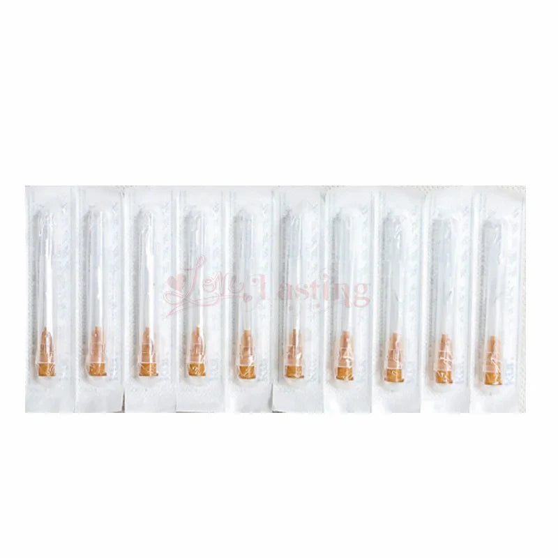 25pcs Disposable Sharp Needles (18G 25G 27G 30G 31G 32G 34G) - Sterile Stainless Steel for Hyaluronic Acid & Tattoo Use