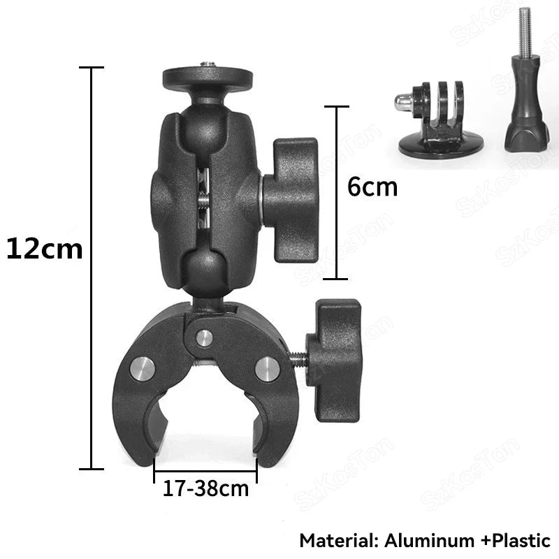 Selfie Stick Monopod Handlebar Mount – Compatible with Insta360 X4/X3/X2, GoPro 8-13 & DJI for Bicycle & Motorcycle
