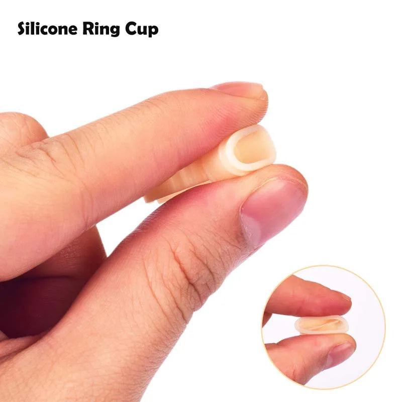 500PCS Disposable Silicone Pigment Rings – Tattoo Ink Cup Holders for Microblading, Eyebrow & Lip Permanent Makeup (PMU)
