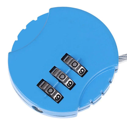 3-Dial Combination Padlock | Metal Code Lock for Suitcases, Luggage & Anti-Theft Mini Coded Lock (4x4cm)