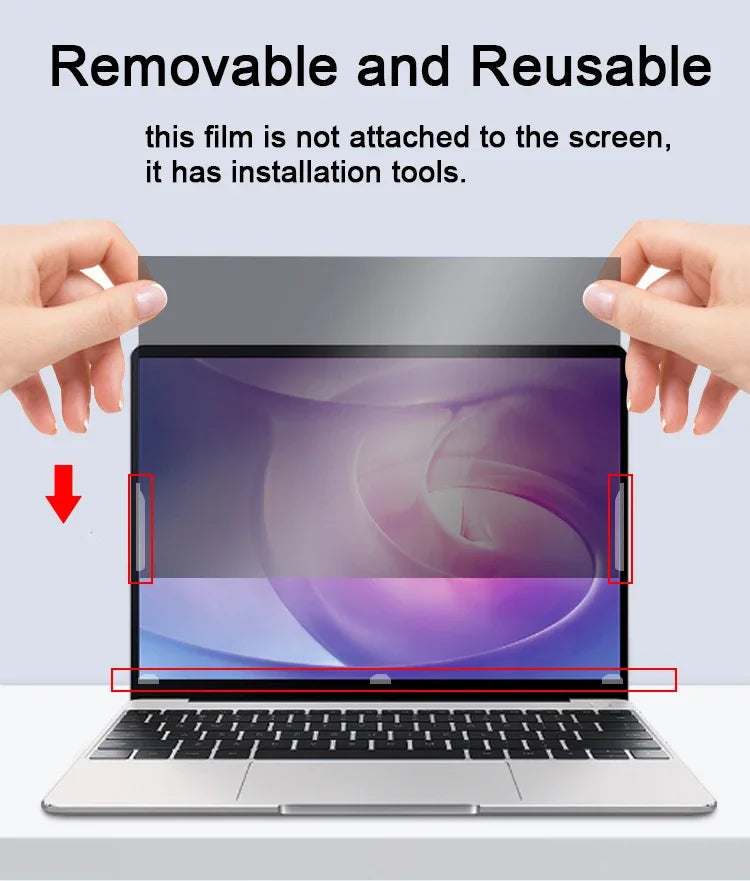 Anti-Spy Privacy Screen Protector – Matte Anti-Glare Film for 14" & 15.6" Laptops (16:9) Notebook PC
