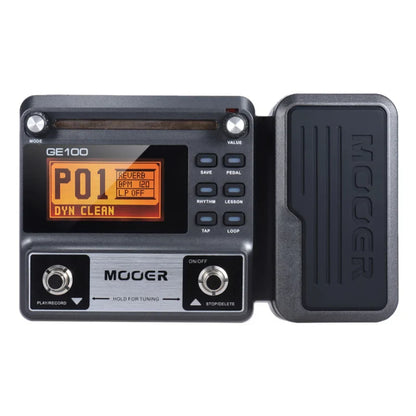 MOOER GE100 Guitar Multi-Effects Processor – Pedal with Loop, Tuner, Tap Tempo, Rhythm, Scale & Chord Lessons
