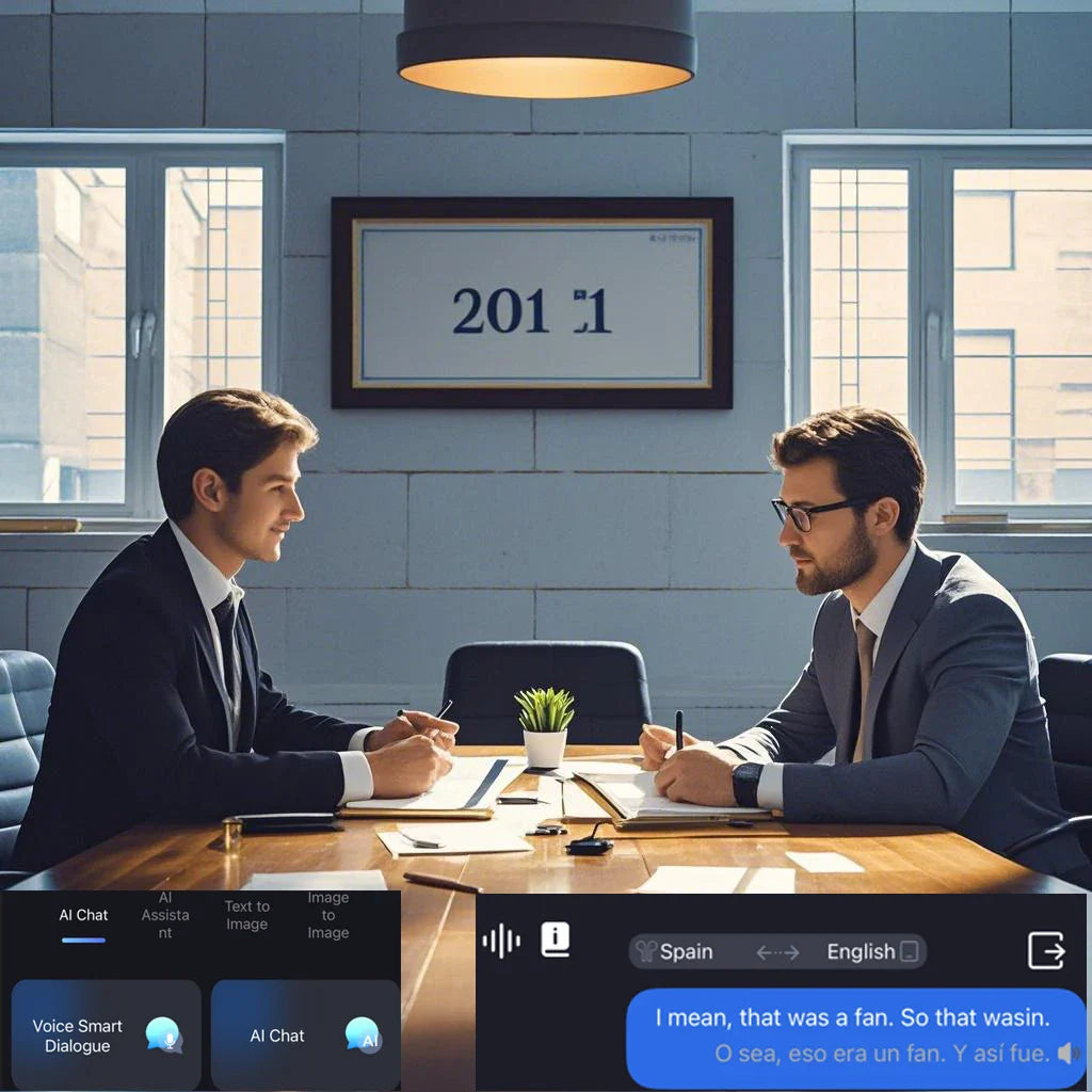 SENBONO Smart AI Translation Glasses – Real-Time Translation in 100+ Languages with Bluetooth Music, Built-in Mic & Speakers