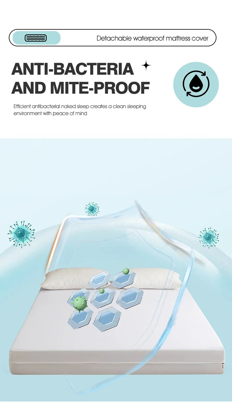 Waterproof Mattress Protector with Zipper - Soft, Breathable & Noiseless Cover for Single, Double, Queen, or King Size Bed