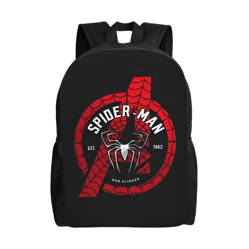 Custom Spider-Man Web Backpack – Water-Resistant School & College Bag for Men and Women