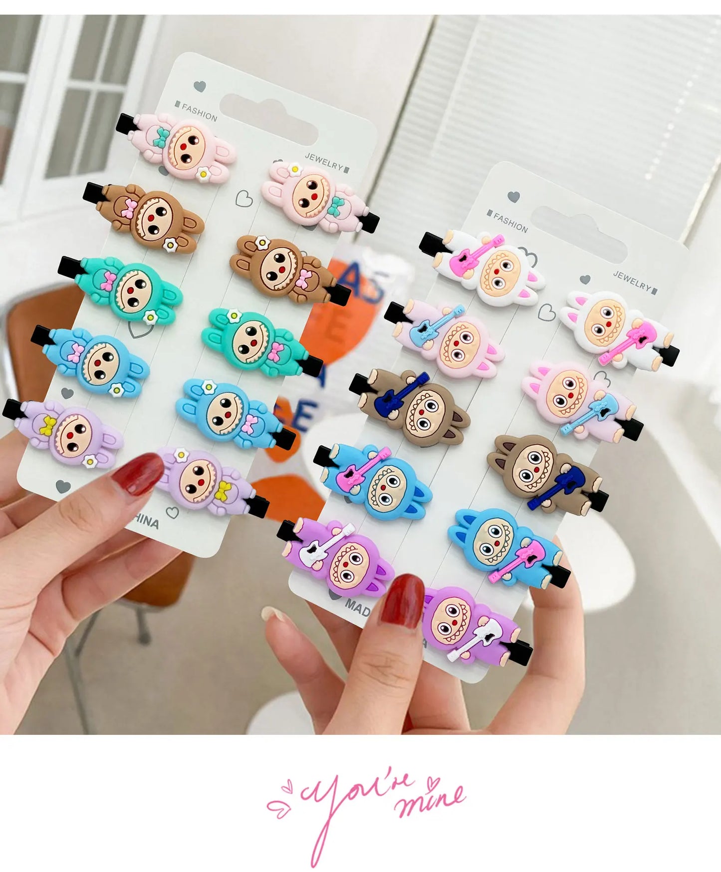 60pcs Cartoon Anime Hair Clips for Girls Kawaii Kids Hair Accessories Gifts