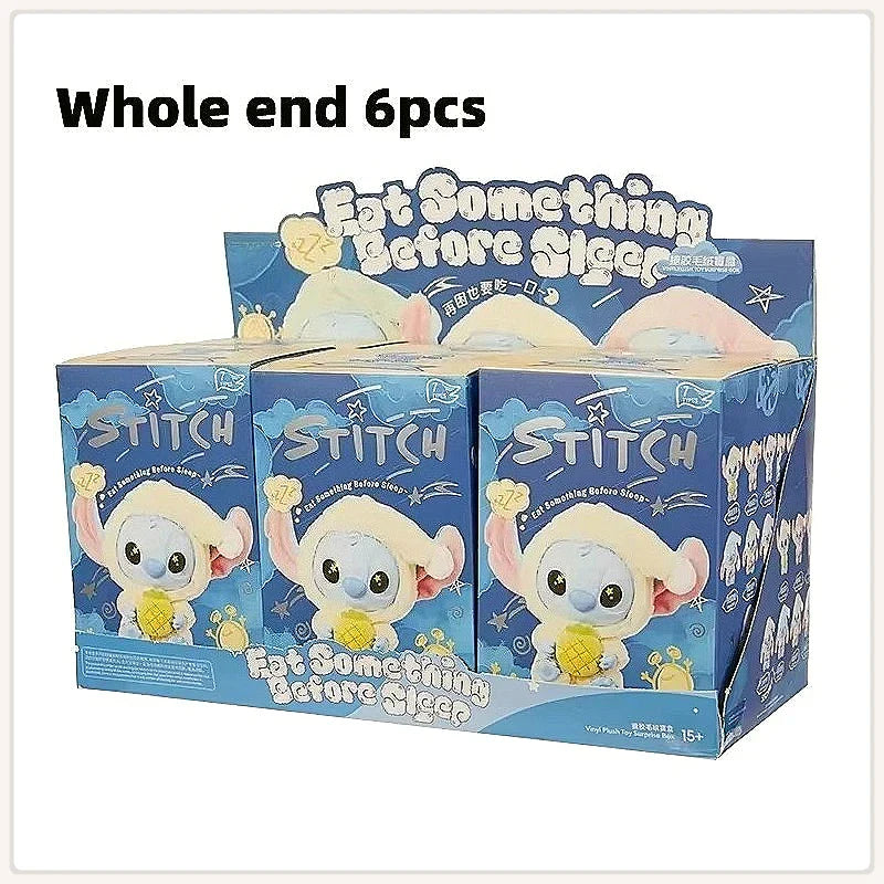 Stitch "Eat Something Before Sleep" Series Vinyl Blind Box – Kawaii Plush Doll Pendant Ornament, Cute Surprise Gift