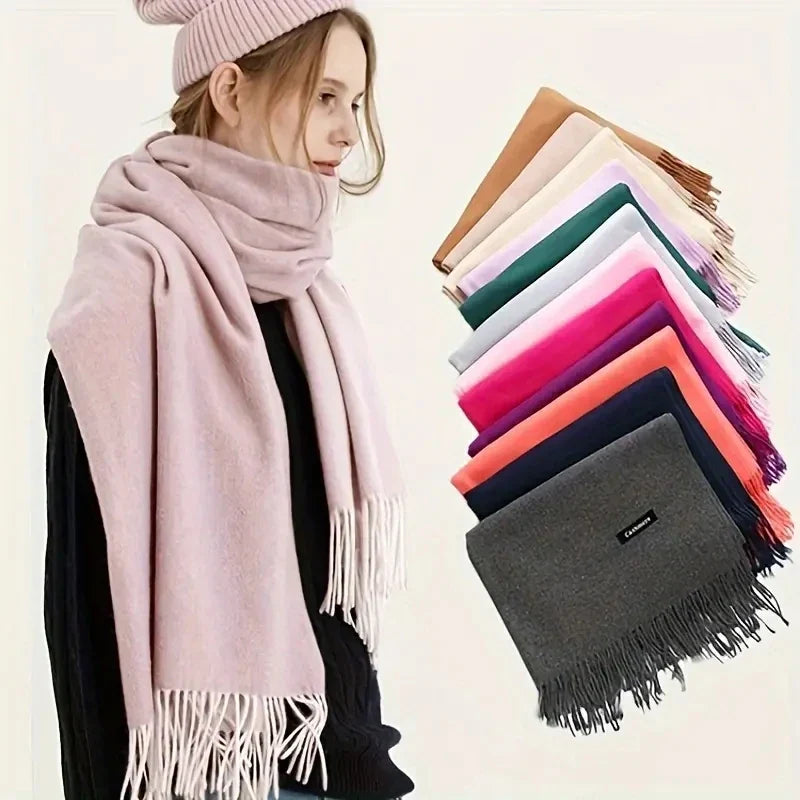 Women's Pashmina Scarf — Cashmere Feel Shawl & Wrap for Evening Dresses, Travel, Office, Winter, and Weddings