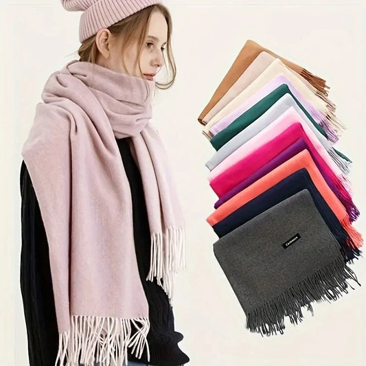 Women's Pashmina Scarf — Cashmere Feel Shawl & Wrap for Evening Dresses, Travel, Office, Winter, and Weddings