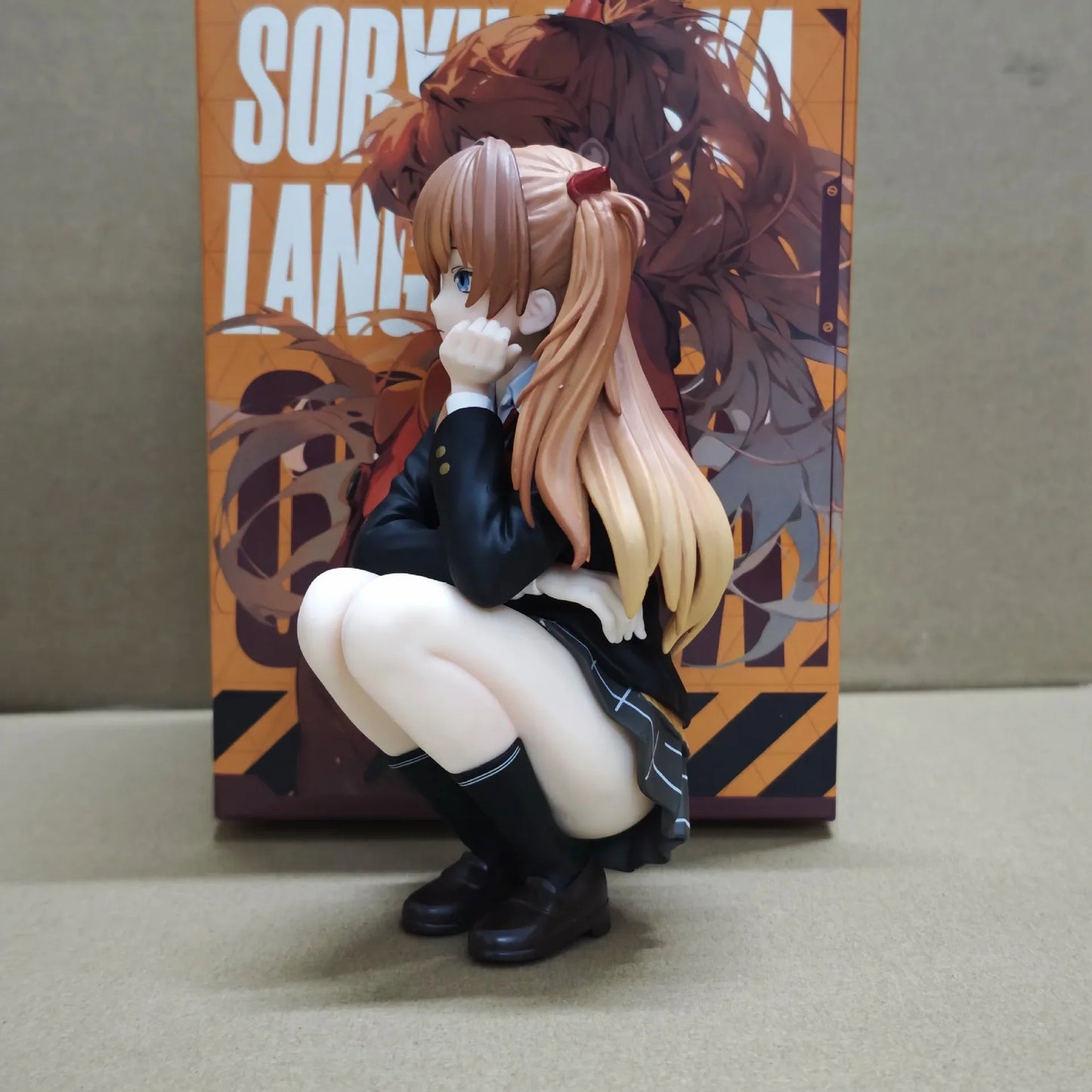 NEON GENESIS EVANGELION Asuka Langley Soryu PVC Figure – Anime College-Style Collectible Doll Toy Gift