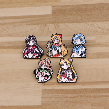 Cute Anime Enamel Pins for Girls – Manga Cartoon Brooches for Backpack, Hat & Cosplay Gifts
