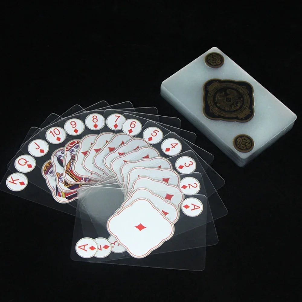 Waterproof Transparent PVC Playing Cards Set — Durable Box for Poker, Blackjack & Euchre Games