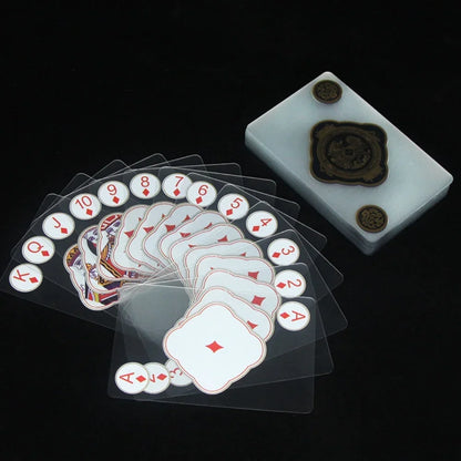 Waterproof Transparent PVC Playing Cards Set — Durable Box for Poker, Blackjack & Euchre Games