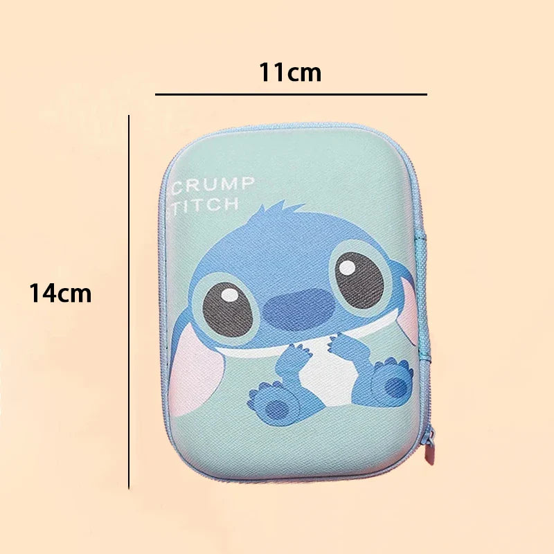 Disney Stitch iPhone Charger Cable Protector Case – Cute Storage Bags and Winder Sticker for Data Line and Earphones