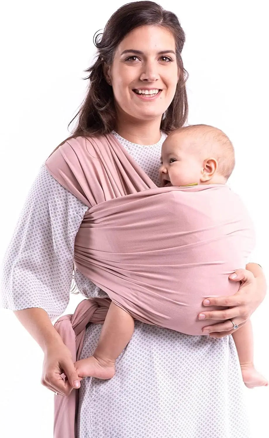 Cotton Baby Wrap Carrier: Stretchy Travel Sling for Newborn to Toddler - Suitable for Babies 0-36 Months