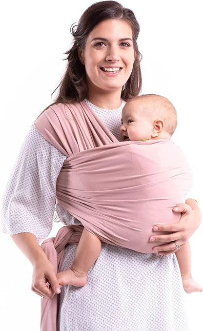 Cotton Baby Wrap Carrier: Stretchy Travel Sling for Newborn to Toddler - Suitable for Babies 0-36 Months
