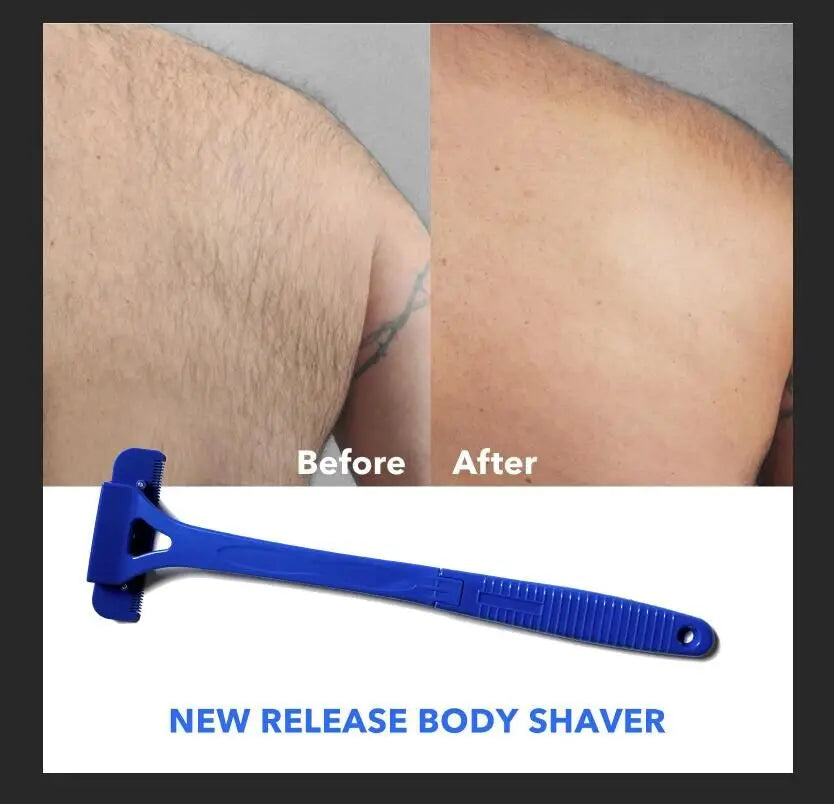 Men’s Back Shaver Razor – Safety Long Handle Foldable Hair Trimmer for Body, Legs & Back Hair Removal