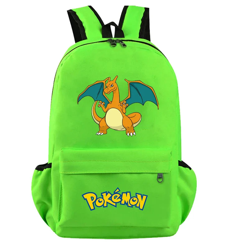 Pokemon Kids Backpack — Pikachu, Charizard, Bulbasaur, Snorlax & Eevee Schoolbag Cartoon Gift