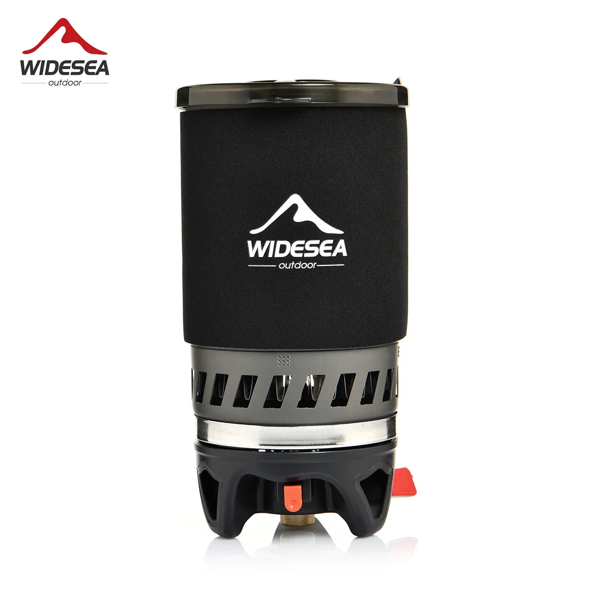 Widesea Camping Cooking System – Gas Stove Burner with Heat Exchanger, Coffee Pot & Cookware for Outdoor Tourism