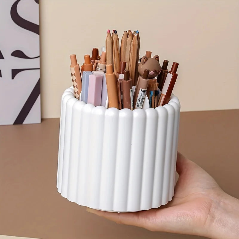 Modern 360° Rotating Desk Organizer - Space Saving Pen Holder for Home, School & Office Supplies