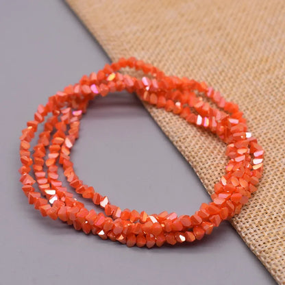 Yanqi Triangle Crystal Beads - 38 Colors 4mm Loose Glass Beads for DIY Jewelry Making Earrings Necklace Crafts