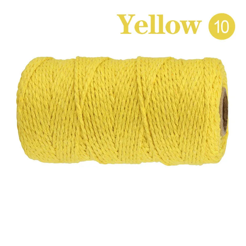 2mm 100M Macrame Cotton Cord – Twine Thread for DIY Crafts, Wall Hangings, Bohemian Wedding & Home Decor